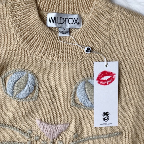 •SOLD• Wildfox Whiskers Distressed Cat Sweater - Picture 5 of 7